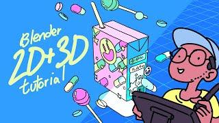 Blender 2D/3D pour débutants, dessiner et animer avec greaspencil (blender 2.8) - Partie 1/2