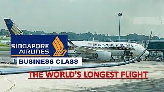 SINGAPORE AIRLINES - LONGEST FLIGHT in BUSINESS CLASS from Singapore to New York  A350-900 ULR