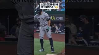 Jazz Chisholm Jr. couldn't get the batting weight off  so he asked Giancarlo Stanton for help 
