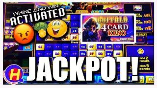 Buffalo KENO JACKPOT! Ultimate WHINE & WIN on 4-Card Buffalo