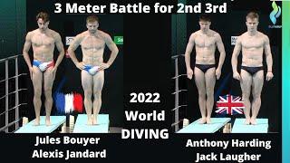 2022  Men World Double Diving 3 Meter Anthony Harding/Jack Laugher vs Jules Bouyer/Alexis Jandard