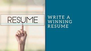 Write A Winning Resume