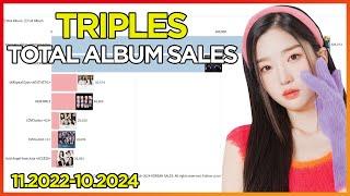 TRIPLES TOTAL ALBUM SALES (11.2022~10.2024) | KOREAN SALES