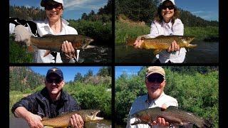 Kyle & Roxanne-Randy & Denise Fly Fishing Rainbow Falls Mountain Trout