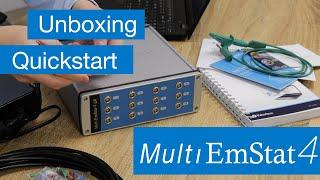 Unboxing the multichannel potentiostat MultiEmstat4 and running a first measurement