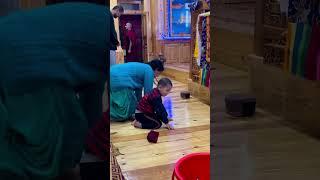 Cute Kinnauri little Child prostrating to Buddha ॥ Bodh Mandir ॥ Reckong Peo #kinnaur #reckongpeo