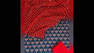 Pure cotton Ajrakh Print top with bandhani dupatta designer Salwar suit pc