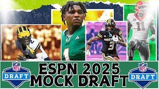 ESPN 2025 NFL MOCK DRAFT REACTION  STEELERS GO QB?