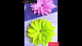 colour paper flower craft ️in tamil  colorful ( studio)#shorts vedio#viral shorts#shortsfeed#sub#