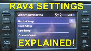 Toyota RAV4 (2019-2022): Vehicle Settings Explained! Detailed Review.