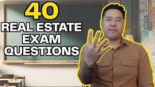 40 Real Estate Test Questions for 2025 (Compilation)