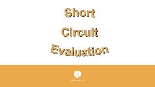 Short Circuit Evaluation_