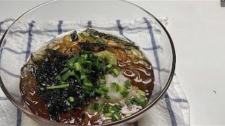 99 calories buckwheat soba, tsuyu sauce, and kelp noodle