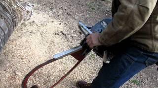 Sawmandaves' gear-drive Burns bowsaw