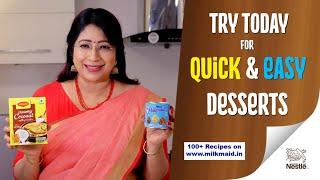 Coconut Pudding with Milkmaid & Maggi Creamy Coconut Milk Powder with Lekshmi Nair| Milkmaid