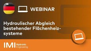 Webinar: Hydraulischer Abgleich bestehender Flächenheizsysteme