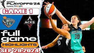 Las Vegas Aces VS New York Liberty FULL GAME HIGHLIGHTS | PLAY OFF Sep 29, 2024 Women’s Basketball