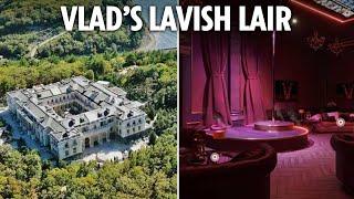 Inside Putin's $1bn pleasure palace with sordid stripclub as 'proof' despot DOES own lair emerges