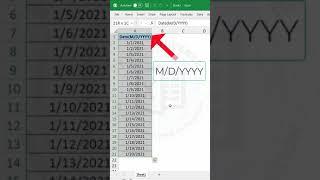 #Shorts | How to correct date format in excel | Date format Problem in Excel