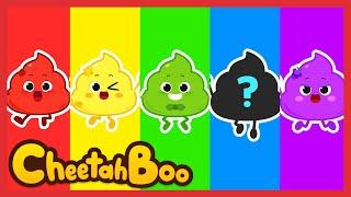 [New] Rainbow Poo songs | Colorful Rainbow | Color songs | Nursery rhymes | #Cheetahboo