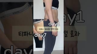 티파니허리운동 일주일후기 식단X #다이어트 #운동 (놀랍게도 모든영상 배에 힘줬습니다)