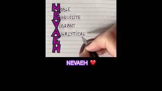 Meaning of the name NEVAEH #meaning #name #nevaeh