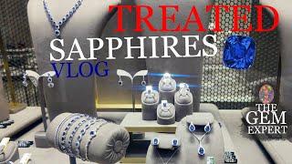 I spotted treated Sapphires in a Jewelry store