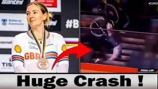 Cyclist katy marchant accident | uci track champions league crash