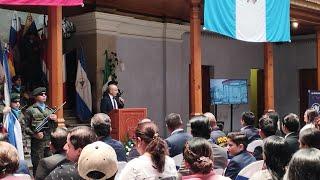 Aldo Herrera Scheel, Gobernador de Quetzaltenango, brinda discurso por 500 años de Xela