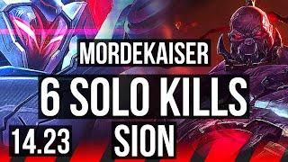 MORDEKAISER vs SION (TOP) | 6 solo kills | KR Diamond | 14.23