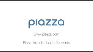 Piazza 1.5 - Intro for Students