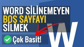 Word'de Boş Sayfa Silme | Word Silinemeyen Boş Sayfa Silme!