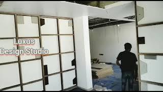 Luxus Design Studio| Media Room Interior Designers In Hyderabad #MyHomeBhooja #OngoingProject