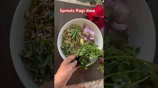 High Protein Sprouts Dosa - Healthy Breakfast Weight Loss - Sprouted Green Moong Dal Pesarattu