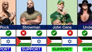 Israel Vs Palestine : WWE Wrestlers Who SUPPORT Palestine Or Israel