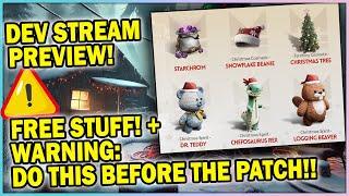 FREE Dr. Teddy & Holiday Stuff! Dev Stream Preview + WARNING: DO THIS BEFORE THE PATCH | Once Human