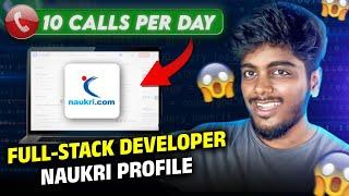 Full stack developer Naukri Profile setup  | 0 to 100% Naukri Tips and Tricks Tamil