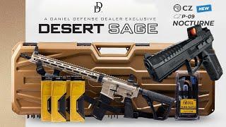 The Daniel Defense Dealer Exclusive Desert Sage DDM4 V7 Rifle & CZ P-09 Nocturne Full Size