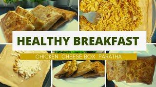 5 Minutes Healthy Breakfast  | Chicken Cheese Stuffed Box Paratha | Watch Amazing Lunch Box Idea