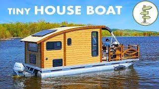 Woodworker Builds The Perfect Tiny House Boat for Life on the Water