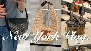NY Vlog. Luxury Summer Bags Shopping in NYC, Printemps New York, Jersey City Hotel and Eats!