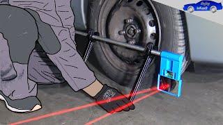 How to adjust TOE WHEEL ALIGNEMENT by yourself by using a laser tool ?