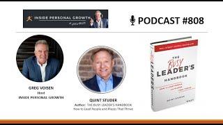 Inside Personal Growth: Visualizing Conversations - The Busy Leaders Handbook with Quint Studer