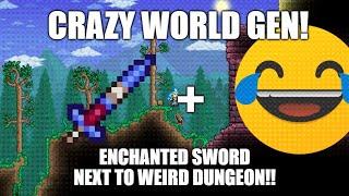 Terraria 1.4.4.9 Enchanted Sword Shrine And A Crazy Dungeon Entrance!