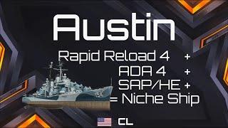 World of Warships Blitz USS Austin - Rapid Reloading DD Murder Machine