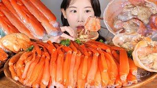 달달하고 예뻐 연지홍게 홑게회 몸통회 먹방 Raw Soft Snow Crab [eating show] mukbang korean food