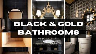 Chic Black & Gold Bathroom Inspiration | Home Decor Video | And Then There Was Style