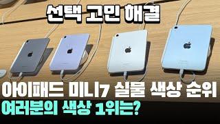 함께해요! 실물 아이패드 미니 7세대 색상 퍼플, 블루, 스타라이트, 스페이스 그레이 순위 정해볼까요? iPad mini 7 Color 스마트워치 추천