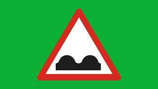 Free Animated Traffic Signs | Green Screen Background