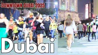 Downtown Dubai New Year 2025 After Fireworks Burj Khalifa